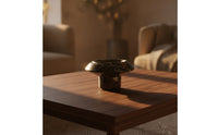 Stone Pedestal Bowl Pedestal Bowl Sculptural Tabletop Decorative Piece for Coffee Table, Living Room
