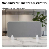 Fabric Surface Clamp-on Desk Divider Thickened Design Office Furniture Acoustic Privacy Screen Reduces Distractions for Remote Workers, Call Center Agents, Employers, Workstation, Classroom, Library