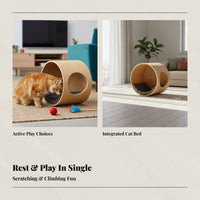 Space-Saving Wall Cat Bed, Cat Climbing Frame, Cat Scratcher, Cat Toy