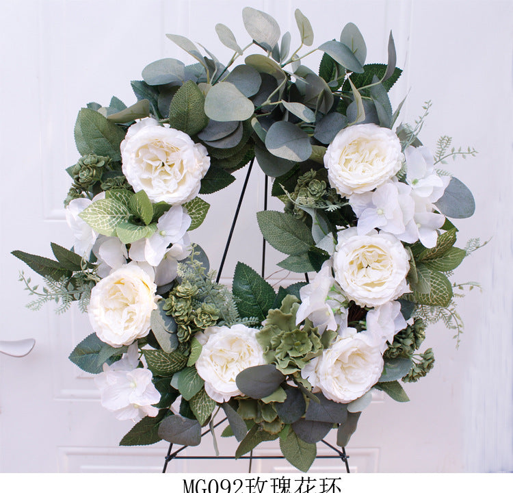 European Rose Wreath MG092 Door Hanging Decoration 45cm