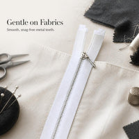 Miniature Metal Open-End Zippers for Doll Clothes and Craft Projects