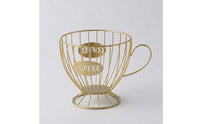 Coffee Pod Holder with Handle Compact Coffee Pod Holder Coffee Capsule Organizer Wide Mouth Wire Basket with Handle Sturdy