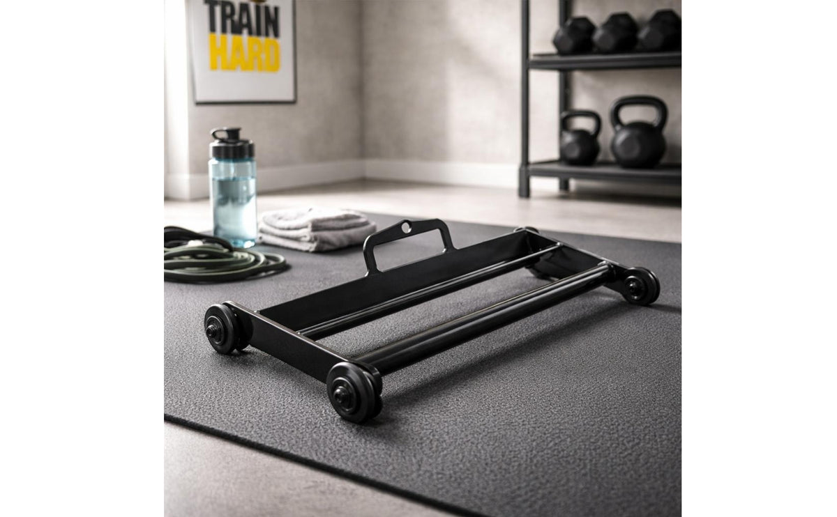 Fitness Training Roller Matte Dark-Frame Roller Four-Wheel Strength