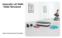 Fitness Vibration Base with Handles Music Motion Plate Exercise Machine Low-Profile Design Fitness Oscillator Exercise Machine for Home Gym