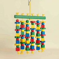 Chewable Hanging Bird Chew Toy Parrot Chew Toy Colorful Cage Accessory Natural for Parrots, Cockatiels, Conures