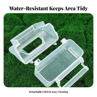 birds Feeder Water-Resistant Clean-Feeding birds Feeder Clear View Design Transparent Container for Cockatiels