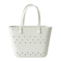 Easy to Clean Beach Tote Lightweight Tote Bag with Holes Washable Waterproof for Women, Families, Pool, Boat, Travel