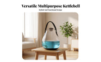 Screw-Top Water-Filled Kettlebell Loop Handle Water Kettlebell Translucent Fillable Workout Weight Rounded Body
