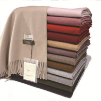 Custom Logo Red Scarf for New Year Celebrations and Gifts, Imitation Cashmere Embroidered Shawl