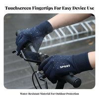 Touchscreen Winter Gloves Water Resistant Touchscreen Sport Gloves Lightweight for Cyclists, Students, Driving, Fishing, Cold Weather