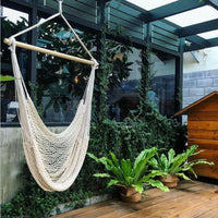 Indoor Outdoor Cotton Rope Macrame Hammock Swing Chair for Adults and Kids