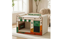 Corrugated Cat Scratching House Reinforced Cardboard Cat House Sturdy Scratch Box Long-Lasting for Cats, Kittens, Living Room, Apartment