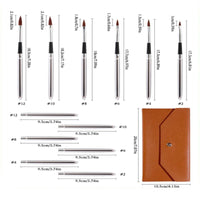 6 Pieces Travel Watercolor Brush Set Compact Retractable Artist Brushes Soft Bristles Portable Artist Set for Artists, Students