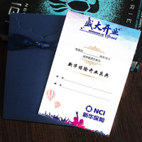 Chenfan Bowknot Birthday Card, Business Invitation, Creative Hollow Mid-Autumn Festival Card