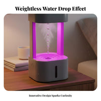 Colorful Lighting Anti-Levitation Humidifier Ambient Night Light Water Drop Backflow Humidifier Automatic Power Deactivated for Students