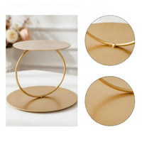 Open-Frame Cake Stand with Loop Support Flat Metal Cake Stand Sturdy Dessert Display Riser Long-Lasting for Parties