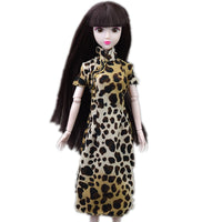 30cm BJD Doll Cheongsam Outfit for 1/6 Scale Dolls, Girls' Toy Dress-Up Clothes, Holiday Birthday Gift