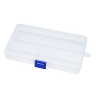 15-Grid Clear Plastic Storage Box with Removable Dividers for Small Parts and Components