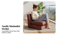 Nordic aesthetic FlowerShaped Recliner Foldable Adjustable Floor Lounger Plush Cushioning Lounge Chair Thickly Padded for Students, Meditators, Balcony, Living Room, perusing alcove, Apartment