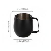 Latte Art Pitcher Even Flow Espresso Latte Art Jug Rust Resistant Stainless Steel Milk Pitcher for Baristas, Cafe