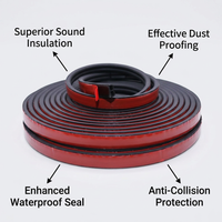 Sealing Strip Draught Excluder, Door Seal Strip Draught Excluder, Soundproof Door Seal Strip, Waterproof Rubber Seal Strip