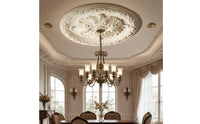 Ceiling Medallion with Raised Detailing Decorative Light Fixture Medallion