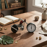 Motorcycle Desk Timepiece Vintage Motorcycle Timepiece for Entryway