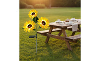 Solar Floral Disc Light Automatic switch/Off LED Floral Disc Stake Lamp Easy Installation Decorative Flower Pathway Light for Yard