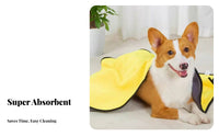 Non-Stick Hair Pet Bath Towel Thickened Absorbent Dog Towel Lint-Clear for Professional Groomers, After Walks, Outdoor Activities, Bathroom