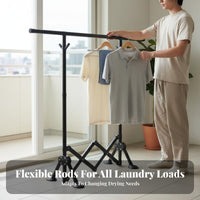 Space-Saving Foldable X-Frame Clothes Airer Extendable Laundry Rack Portable Drying Stand Easy Assembly for Apartment Dwellers, Homemakers, Balcony, Small Spaces, Indoors, outdoorsdoors