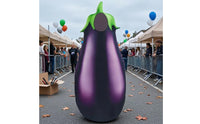 Green Leafy Top Violet Eggplant Costume Oversized Eggplant Costume Adult One-Size Three-Dimensional Shape for Adults, Cosplay Fans