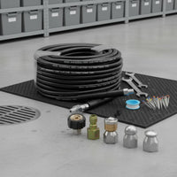 Pressure Washer Sewer Jet Kit Multiple Designed Nozzles Sewer Cleaner Kit Abrasion Resistant High Pressure Drain Cleaner Hose for Lavatory, Kitchen