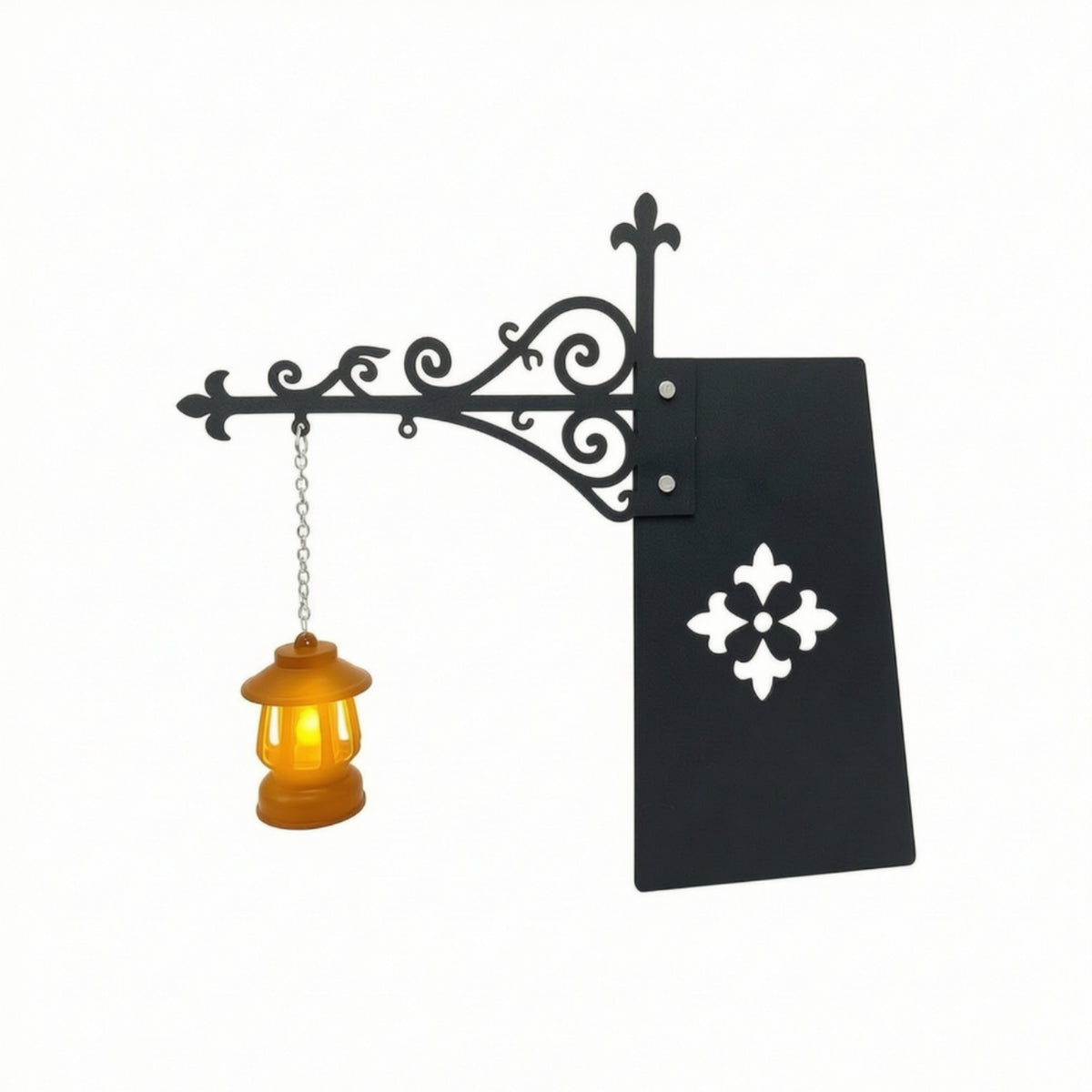 Library Lantern Sconce Vintage Wall Lamp with Bracket Enduring Brightness for Reading Corner