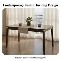 New Chinese Design Dining Table Multi-Functional Solid Wood Dining Table Minimalist Design Rectangular Writing Desk for Families, Students