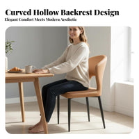 Nordic Design Curved spinerest Side Chair Modern design Dining Seat Soft Upholstery Home Furnishing firm support Foam padding for Homeowners, Interior Decorators, Adults, Living Room, Kitchen, Bedroom