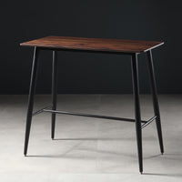 Industrial Style Rectangular Bar Table Iron Art Dining Table Coffee Shop Milk Tea Shop High Foot Table Negotiation Table and Chairs