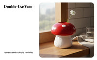 Toadstool Vase Creative Design Resin Toadstool Vase High-End Feel