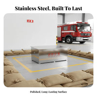 Large Capacity Fire Sand Box Long-Lasting Fire Extinguishing Sand Bin Heavy Duty Firefighting Equipment Easy Accessible Lid for Gas Station Personnel, Industrial Workers, Factories, Warehouses, Commercial Buildings, Oil Fields