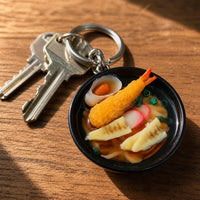 7cm Realistic Udon Noodle Bowl Keychain Ornament
