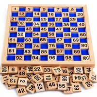 Montessori 1-100 Consecutive Number Board Wooden Math Learning Toy for Kids