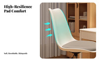 Ergonomic Computer Chair Height Adjustable Wheeled Study Chair with Footrest