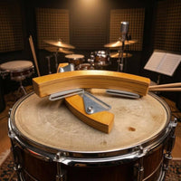 Yellow-Orange Finish Snare Rim Click Accessory Curved Snare Drum Rim Click Metal Mounting Bracket Music Gear