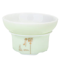 Ceramic Tea Infuser and Strainer Set for Teacups and Teapots