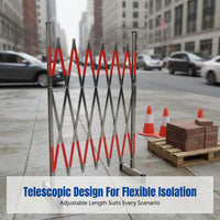 Stainless Steel Expandable Barrier, Mobile Safety Fence, Folding Guardrail for Construction, School, Outdoor Isolation