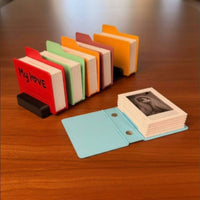 Expandable Base Desktop Instant Photo Album Desktop Mini Photo Organizer for Office, Bookshelf