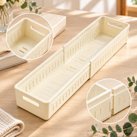 Japanese Retractable Storage Box Rectangular Cabinet Snack Sundries Organizer Kitchen Deep Cabinet Drawer Divider Basket