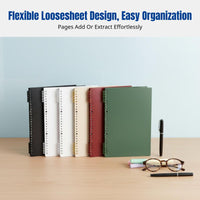 Cornell Notebook, A5 Loose-Leaf, Ruled, Efficient Study Memory Technique, Multi-Color, For Students, High School, College