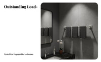 Drillnon-Invasive Installation Wall-Mounted Towel Bar Strong Adhesive Multi-Bar Towel Rack Space Saving Bathroom Organizer Rust-Proof for Renters, Homeowners, Families, Shower Room, Restroom, Lavatory, Kitchen