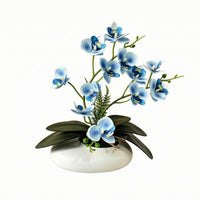 Phalaenopsis Tabletop Flowering Plant Decor 12-Blossom Flowering Plant Bonsai Photography Prop Film Material