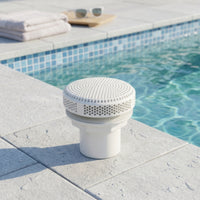 Round Face Pool Return Fitting Secure Fit Pool Fitting with Perforated Top Compatible Anti-Suction for Fiberglass Pools